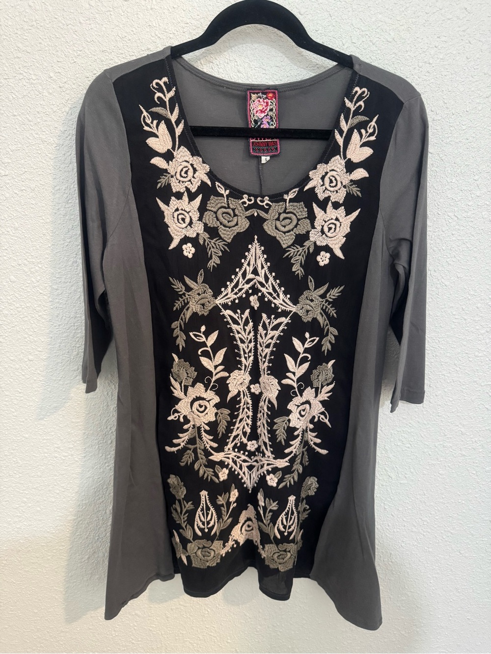 Johnny Was Embroidery Knit Tunic Top